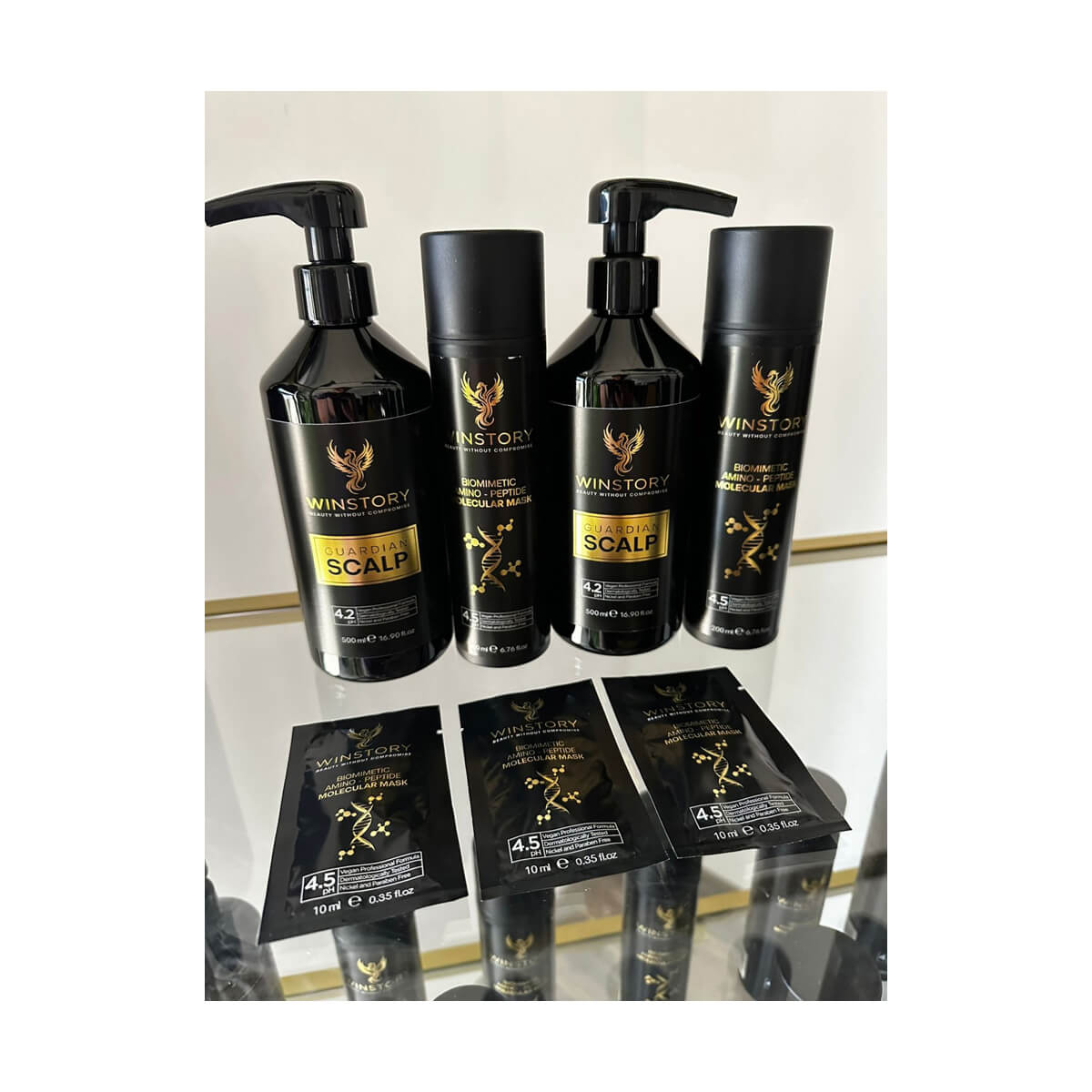 Masca de par moleculara biomimetica fara clatire (leave-in) WINSTORY, cu vit. E, stimuleaza productia de keratina, intareste firul de par, 10 ml [3]