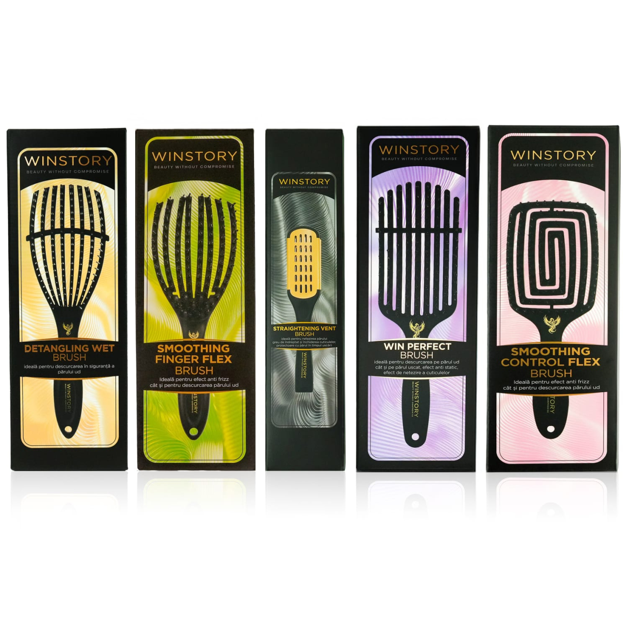 Palm Detangling Brush Winstory – perie palma cu peri flexibili pentru descurcarea delicata a parului umed [2]