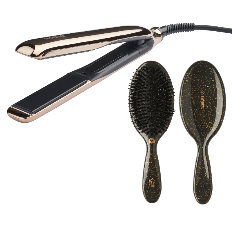 Placa profesionala pt indreptat parul True Divinity MK2 SUNGLOW + perie Gloss Brush Editie Limitata [1]