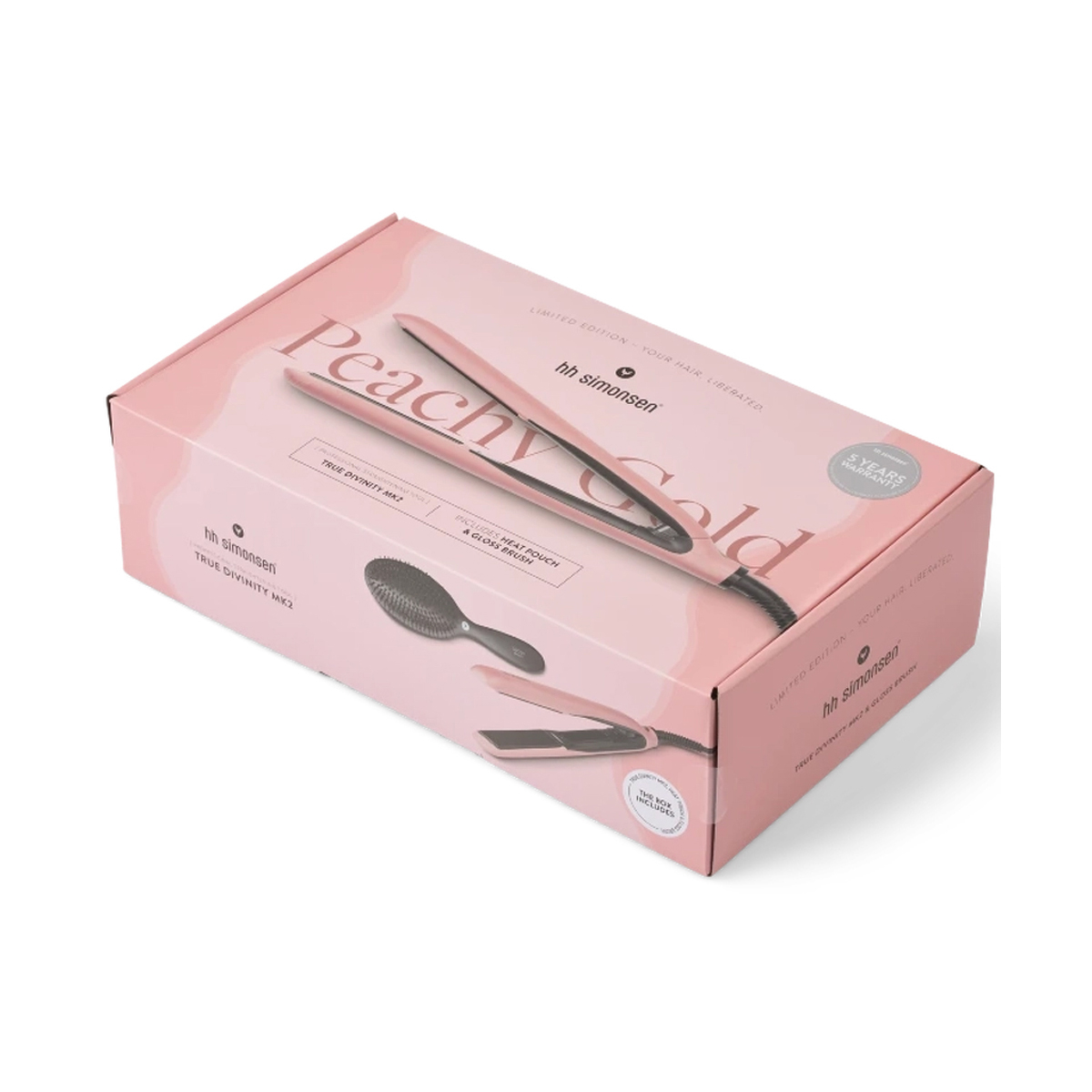Placa profesionala pt indreptate parul True divinity MK2 Peachy Gold + perie Gloss Brush [2]