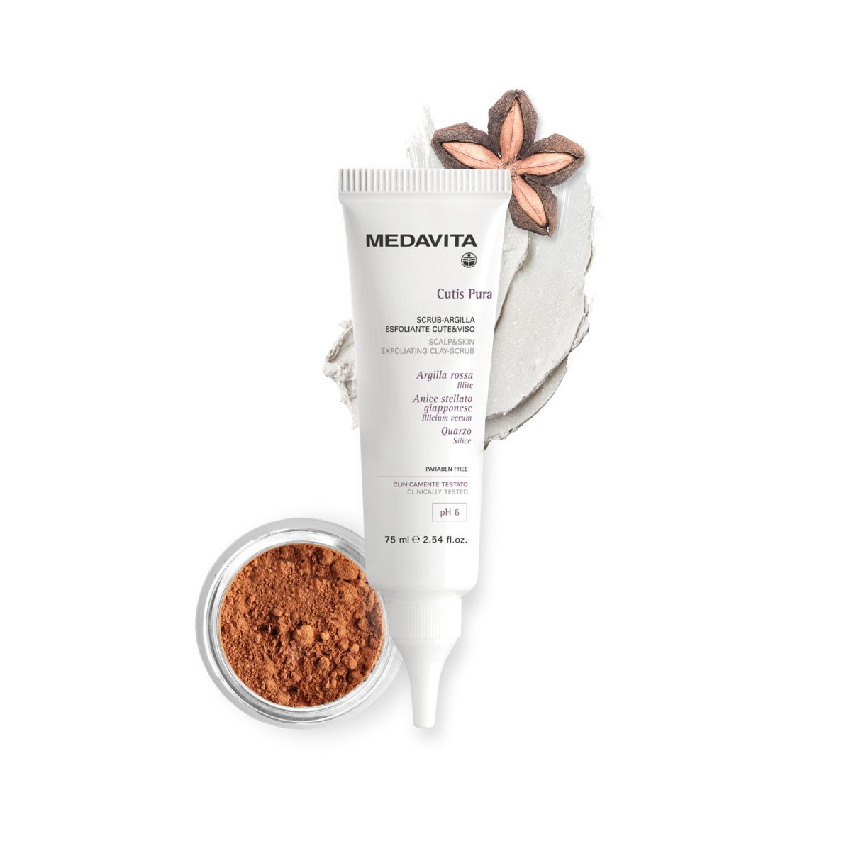 Scrub Monodoza Argila Rosie si Particule de Quartz - 75ml