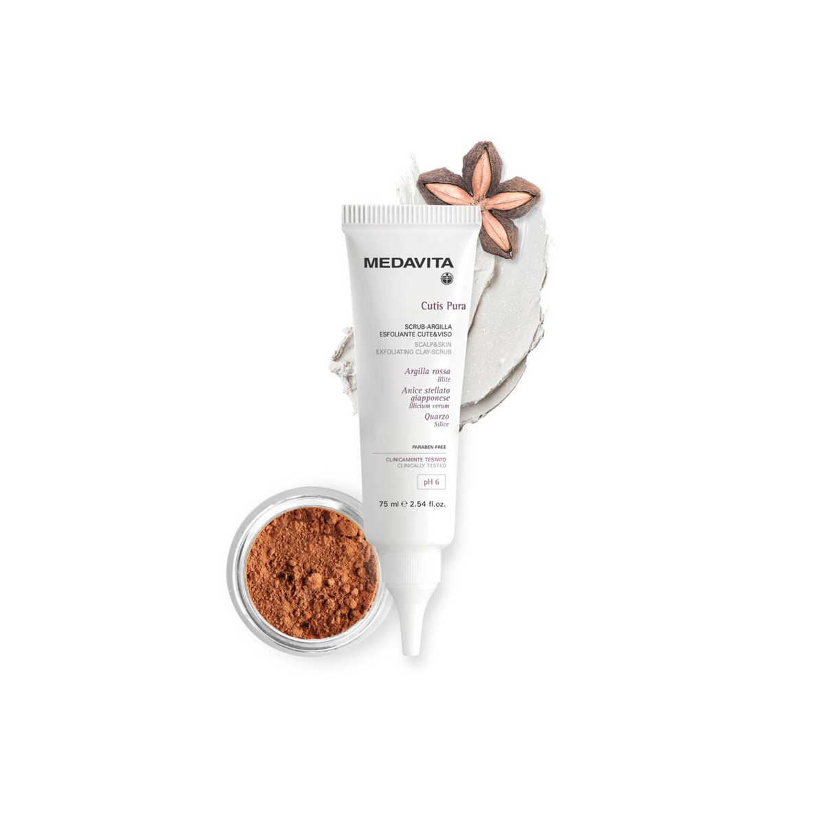 Scrub Monodoza Argila Rosie si Particule de Quartz - 75ml