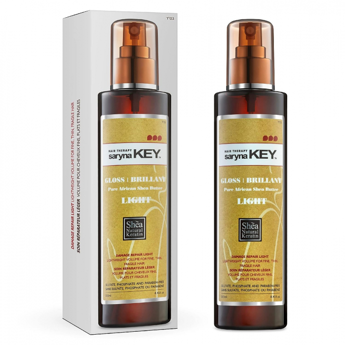 Spray de stralucire pentru par fin cu unt de Shea - 250ml