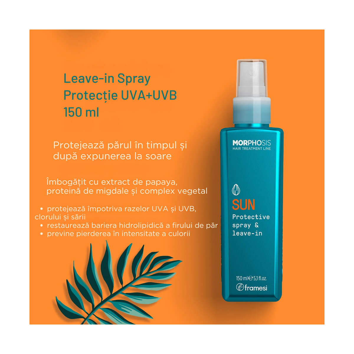 Spray pentru păr cu protecție solară leave-in 150ml [2]