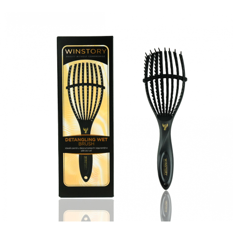 Perii Winstory - Detangling Wet Brush Winstory – perie cu peri flexibili pentru descurcarea parului ud fara rupere