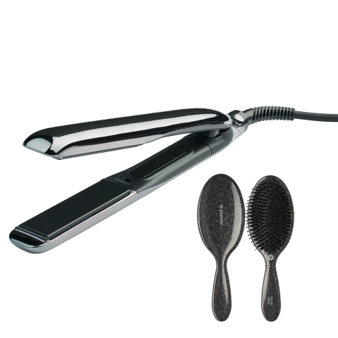 Branduri Premium - Placa profesionala pt indreptat parul True Divinity MK2 MOONRISE + perie Gloss Brush Editie Limitata