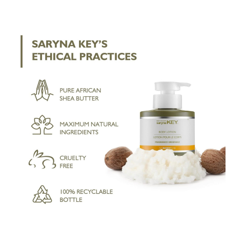 Saryna Key Loțiune de corp pentru piele uscată și piele normală - cu unt de shea african pur, ulei de măsline, ulei de jojoba - Loțiune pentru femei [5]