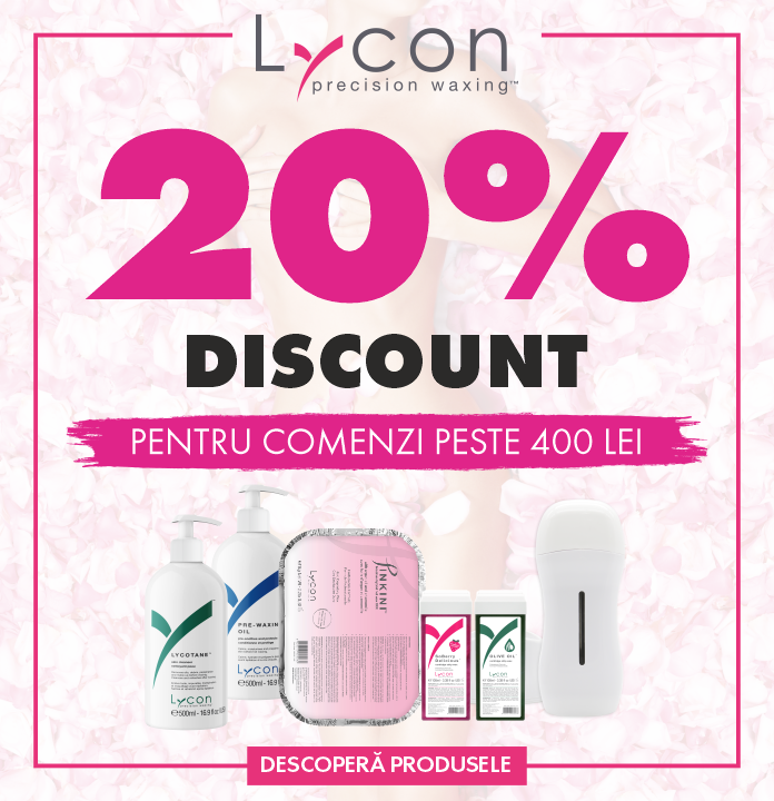 20% pentru comenzi peste 500 RON
