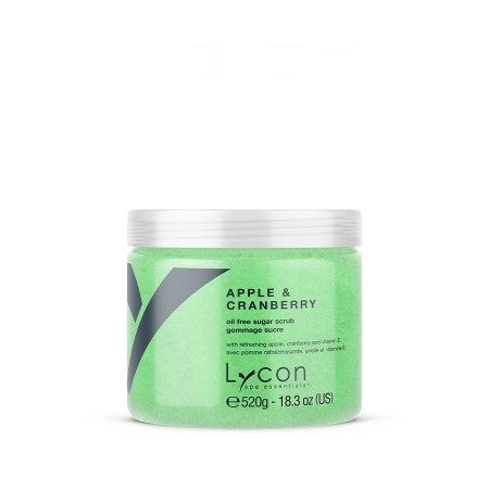 Exfoliant - Exfoliant din zahar fara ulei, Sugar scrub Refreshing Apple and Cranberry - 520g