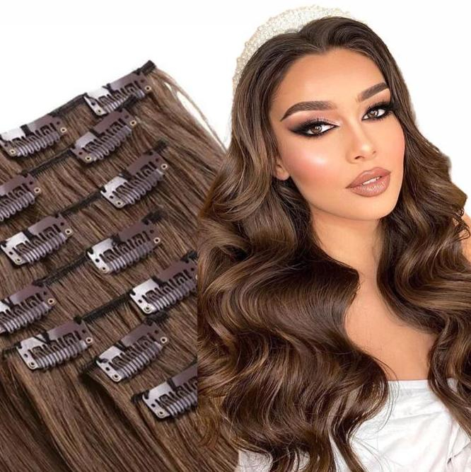 Extensii Clip-On Bronze Castaniu Natural #4 [1]