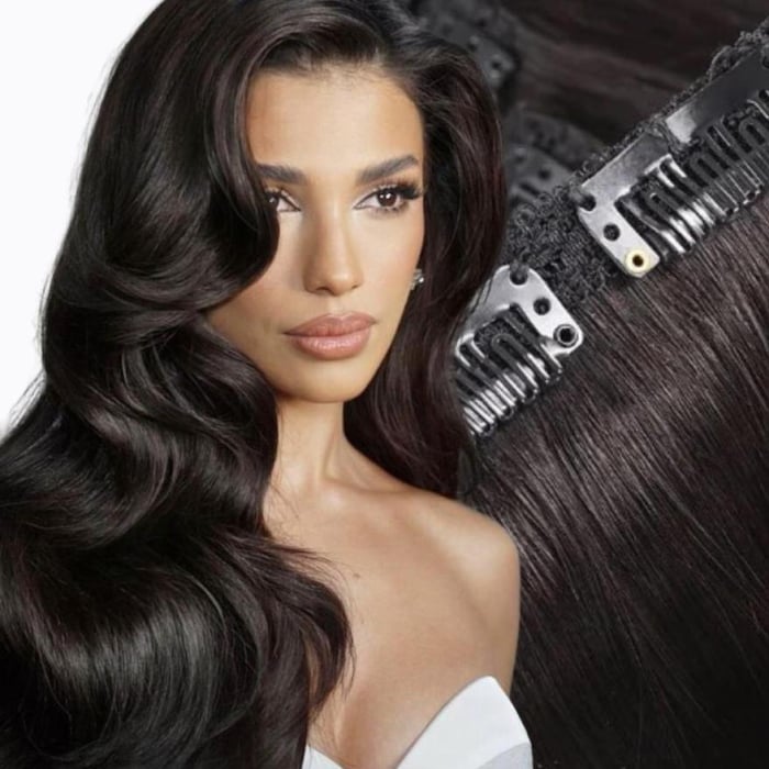 Extensii Clip-On Bronze Negru Natural  #1B [1]