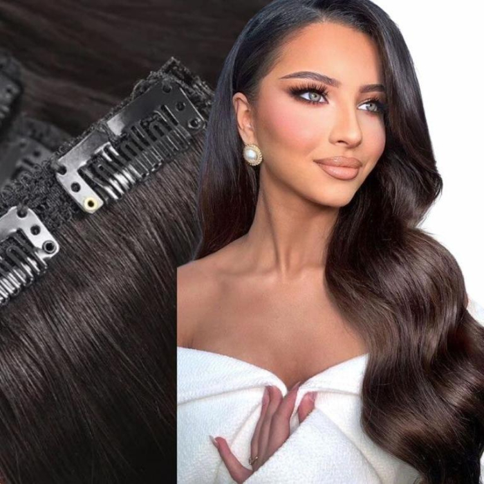 Extensii Clip-On Platinum Castaniu Inchis #2 [1]