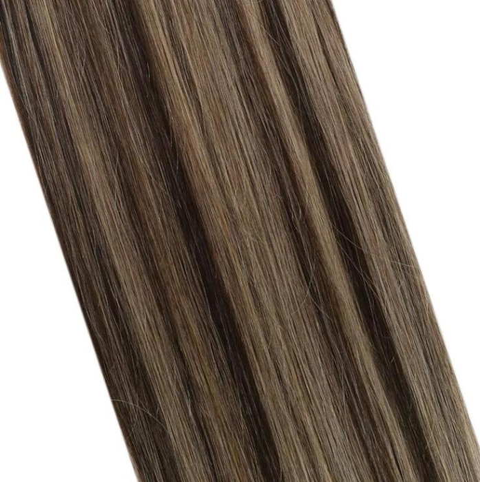 Extensii Tape-In Suvitate Castaniu Inchis/Saten Natural [3]