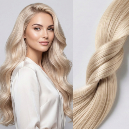Extensii Clip-On Gold - Set Gold 160g - Blond Platinat #60 (Ice Blonde)