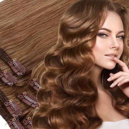 Extensii Clip On - Extensii Clip-On Gold Castaniu Deschis #6R