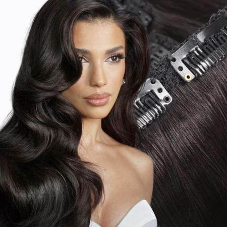 Extensii Clip-On Platinum - Extensii Clip-On Platinum Negru Natural #1B