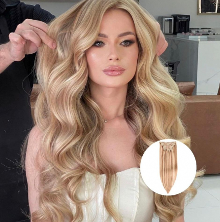 Extensii Clip-on Platinum Suvitate Blond Aluna/Light Silver [1]