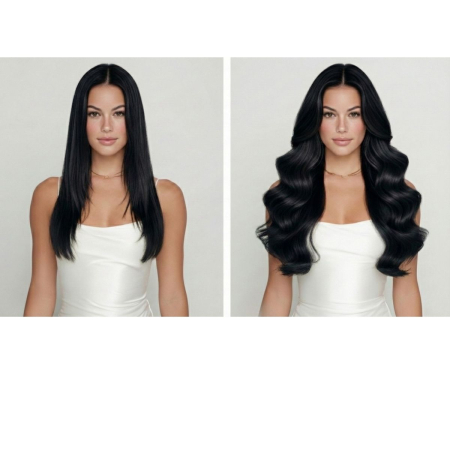 Extensii Tape‑In din Păr Natural Negru #1– Look Natural [2]