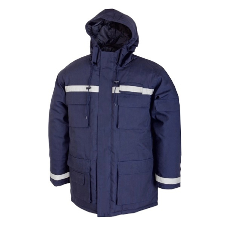 Lichidare STOC - Scurta de iarna cu benzi reflectorizante PRAG BLUE