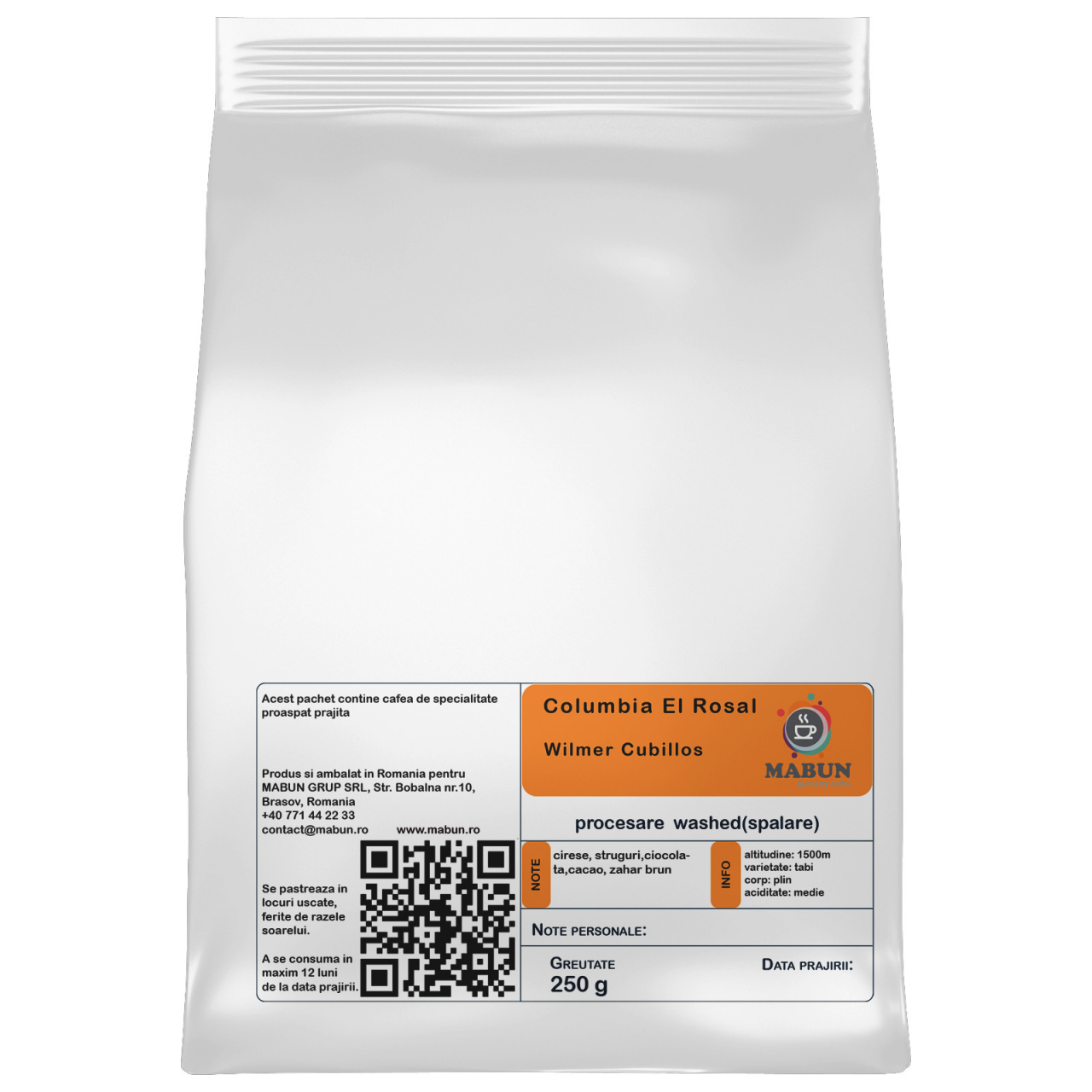 cafea de specialitate Columbia Wilmer Cubillos Tabi FW [2]