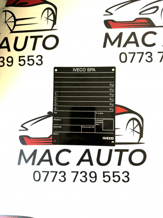 Accesorii Iveco Daily - Plăcuță date constructor Iveco Daily model 1999-2006