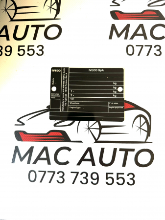 Accesorii Iveco Daily - Plăcuță date constructor Iveco Daily model 2006-2015