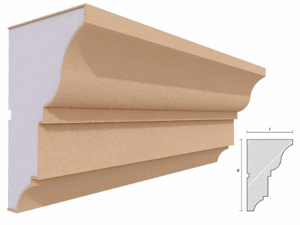 Cornisa decorativa fatada FP408, 180x115mm lungime 2m [2]