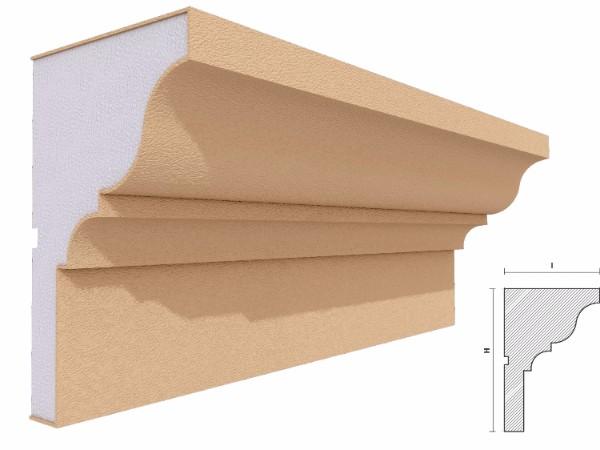 Cornisa decorativa fatada FP417 180x118mm lungime 2m [2]