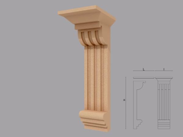 Consola decorativa fatada FPC01 H600xL240xG200mm [2]