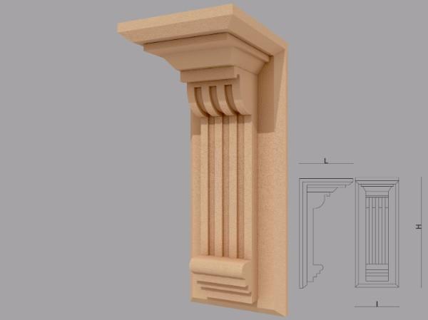 Consola decorativa fatada FPC02 H680xL330xG270mm [2]