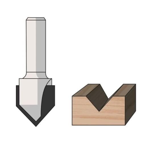 Freza caneluri taiere in V Famag Widia diametru 12.7 mm adancime B12.7 mm unghi<90° [1]