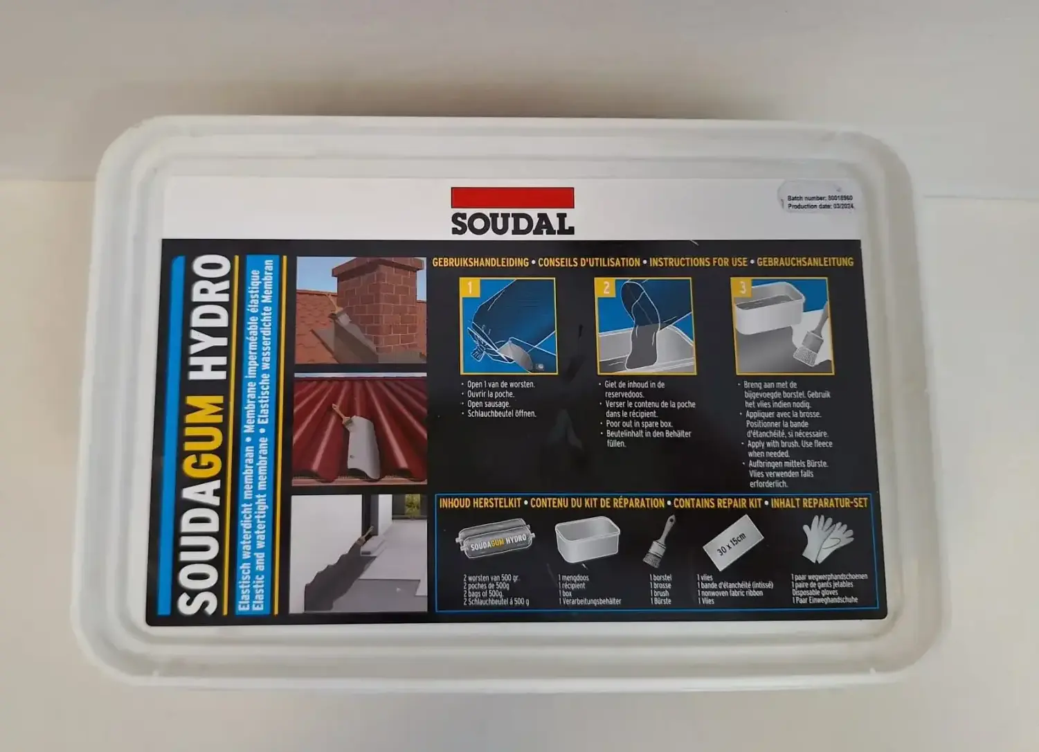 Hidroizolatie lichida gri deschis Soudal Soudagum Hydro [3]