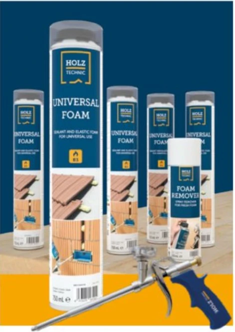 Kit 5 spume poliuretanice, pistol, cleaner Holz Technic Universal Foam [2]