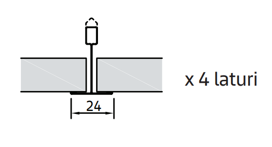 Tavan casetat fibra minerala Knauf THERMATEX Feinstratos cant A (Board) [3]