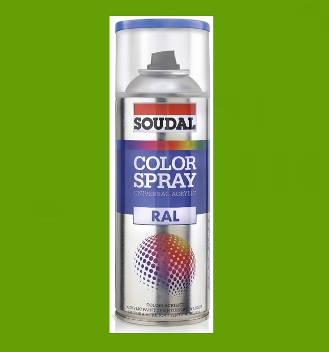 Vopsea spray acrilica Soudal Color Spray Verde RAL 6018 400 ml [1]