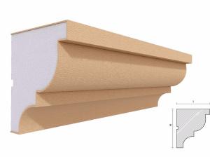 Cornisa decorativa fatada FP401 140x 120 mm lungime 2m [1]