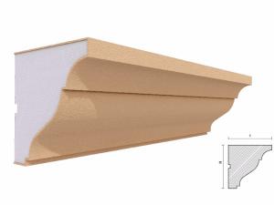 Cornisa decorativa fatada FP403 120x120mm lungime 2m [1]