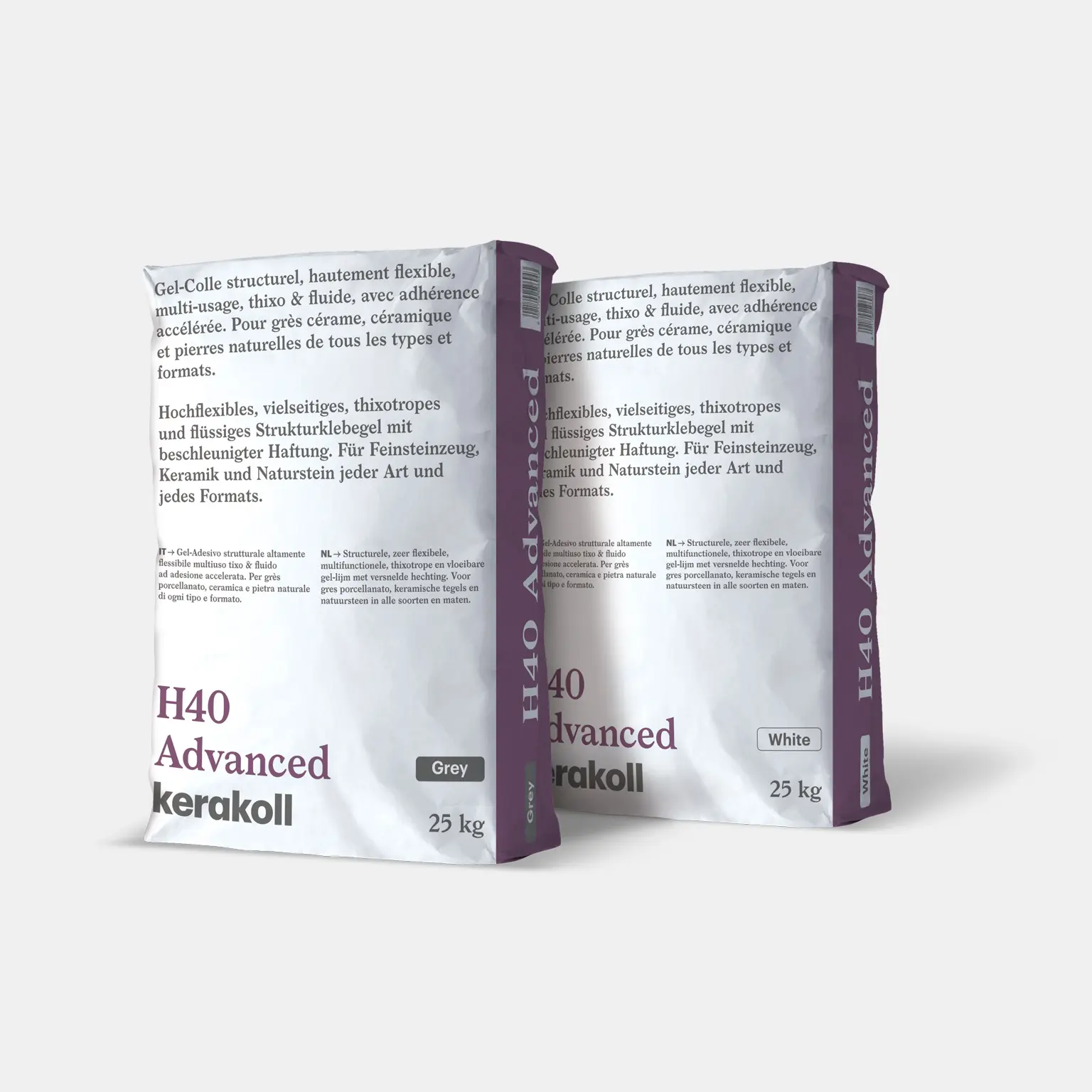 Adeziv gresie faianta piatra naturala - Adeziv gel gresie faianta super-flexibil Kerakoll H40 Advanced 25 kg