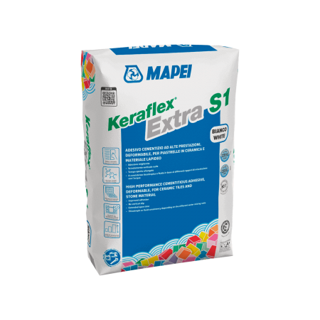 Adeziv gresie si faianta - Adeziv gresie si faianta flexibil Mapei Keraflex Extra S1 alb 25 kg