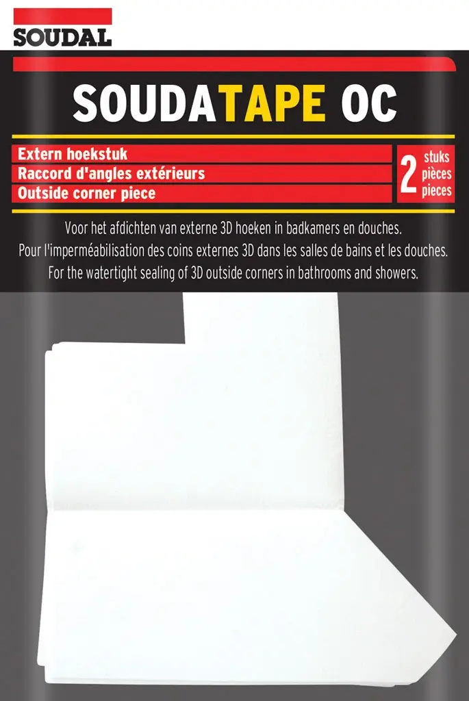 Hidroizolatii bai - Banda etansare colt exterior Soudal Soudatape OC set 2 bucati