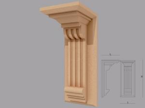 Consola decorativa fatada FPC02 H680xL330xG270mm [1]