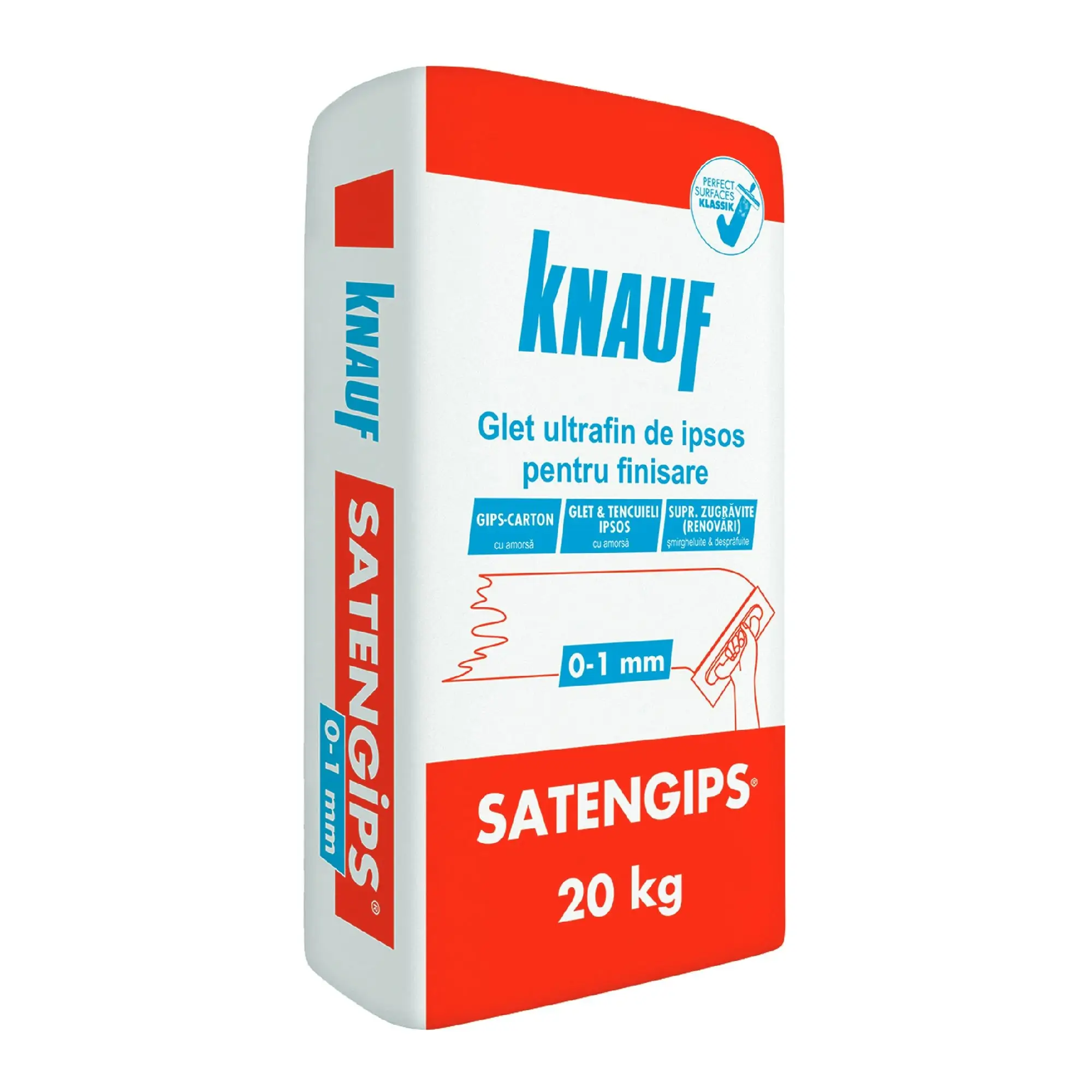 Glet - Glet de ipsos pentru finisare Knauf Satengips 20 kg