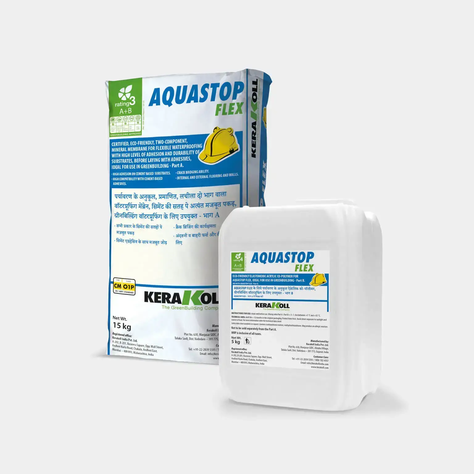Hidroizolatii terasa si balcon - Hidroizolatie flexibila bicomponenta Kerakoll Aquastop Flex 32 kg