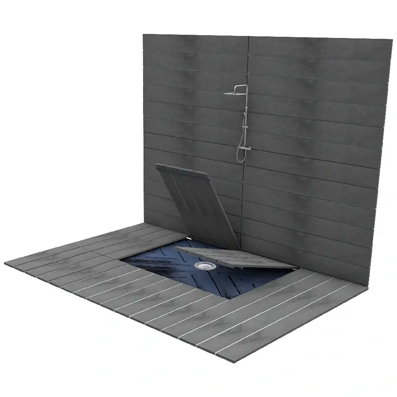 Hidroizolatii terasa si balcon - Kit dus invizibil integrat in pardoseala Revestech Plato Level