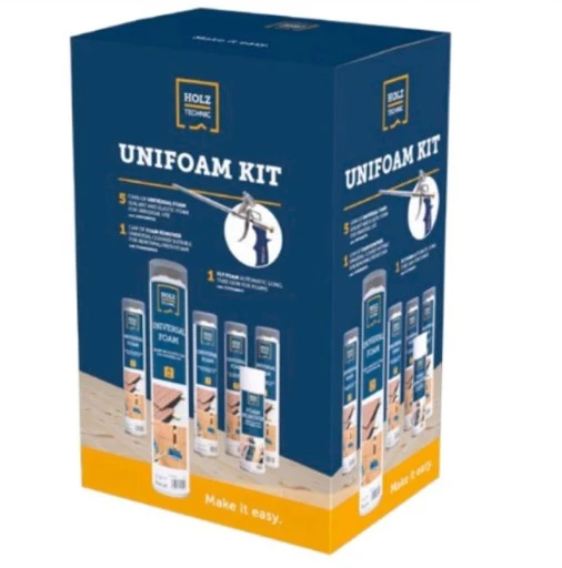 Spuma poliuretanica - Kit 5 spume poliuretanice, pistol, cleaner Holz Technic Universal Foam