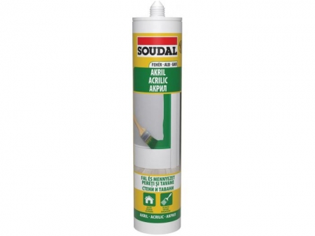 Etansanti si adezivi - Mastic acrilic Soudal zidarie alb 300ml