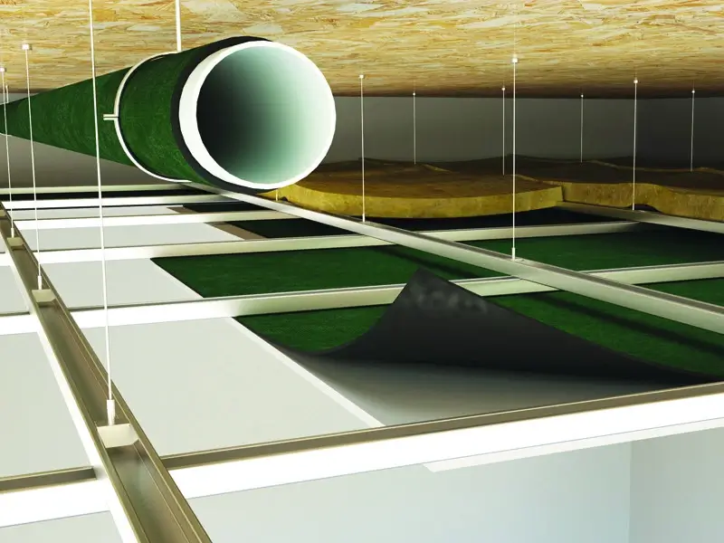 Membrana bituminoasa autoadeziva izolare fonica pereti Rothoblaas Silent Wall Bitum SA 4 mm x 8.5 mp [2]