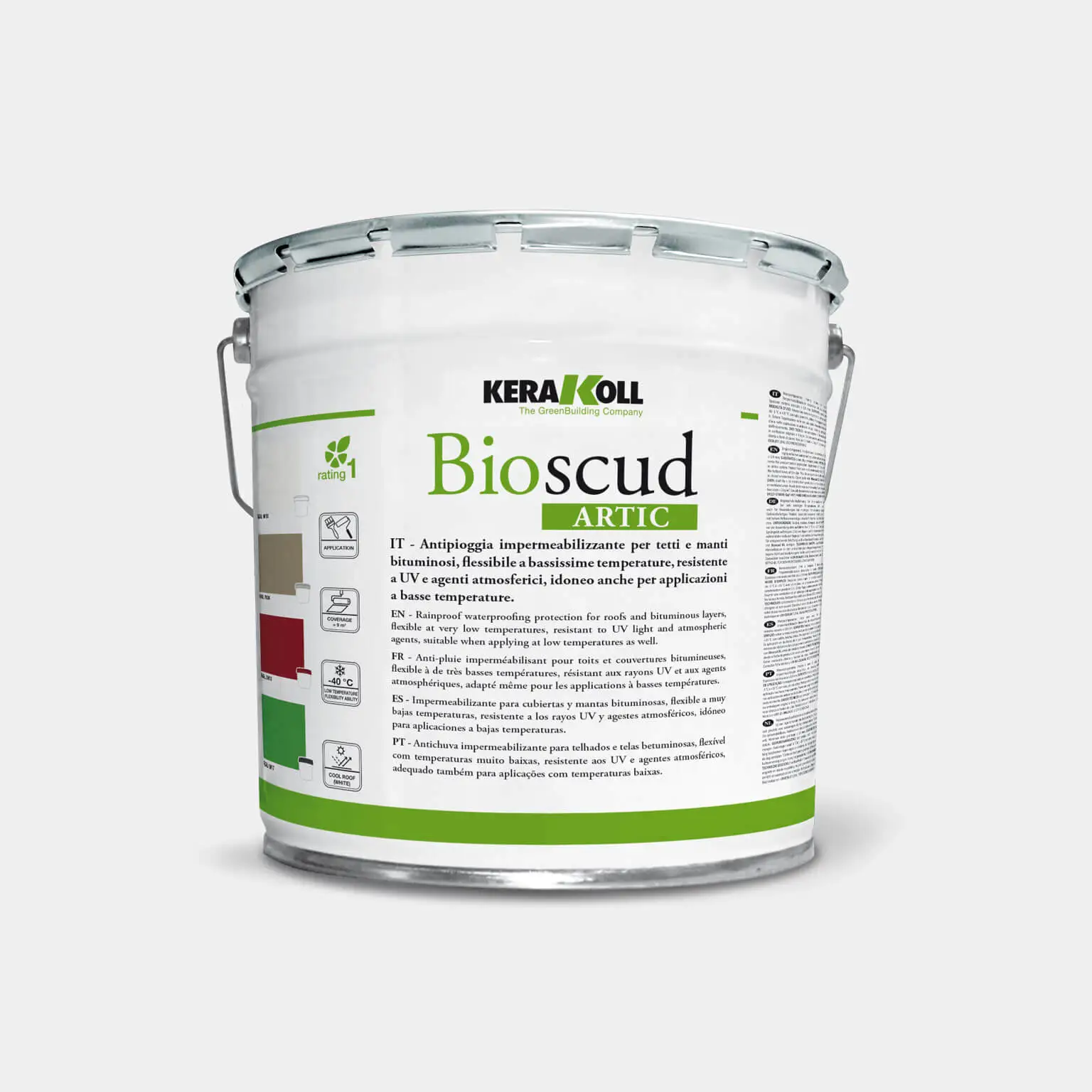 Hidroizolatii acoperis terase - Membrana hidroizolatie lichida flexibila Kerakoll Bioscud Artic