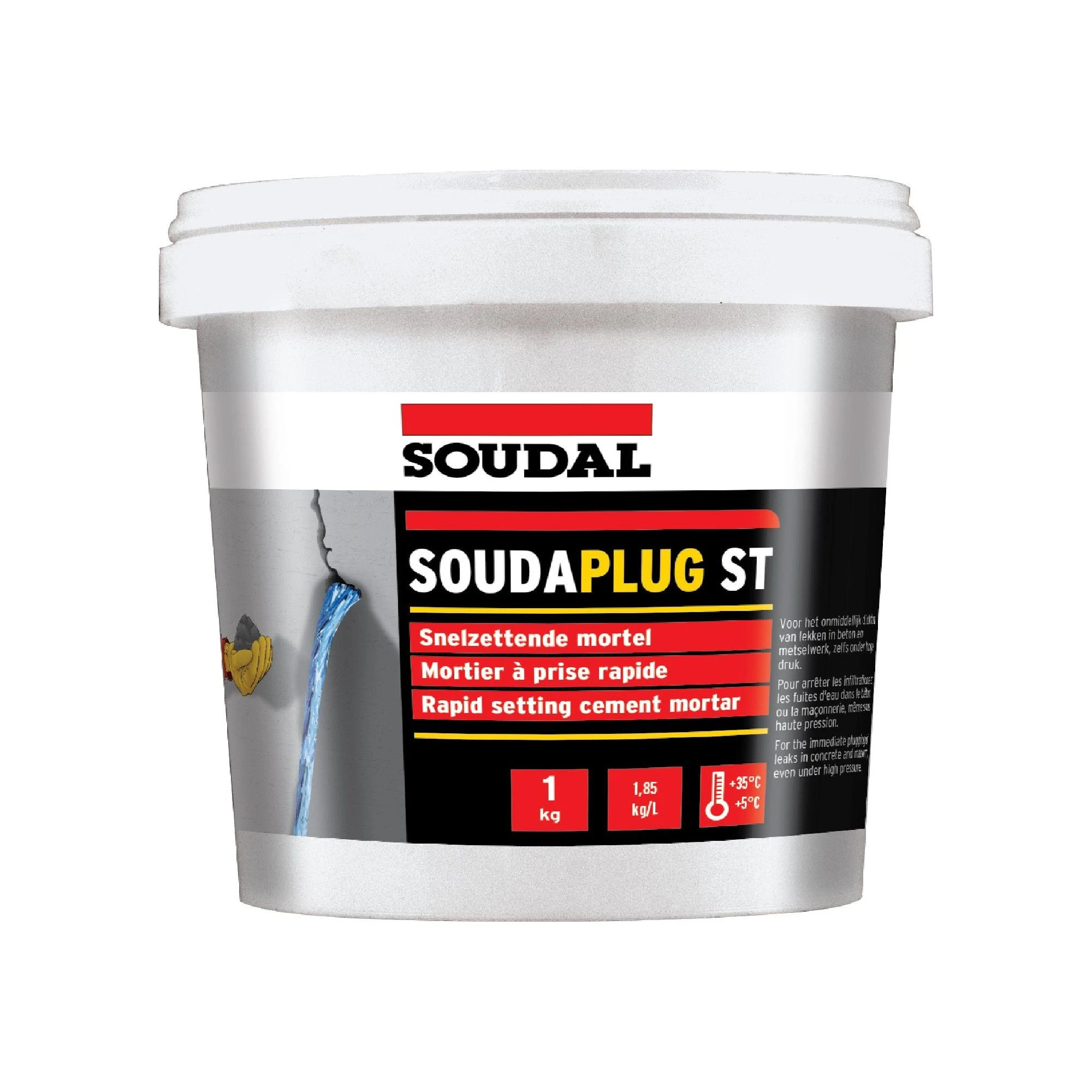 Hidroizolatii - Mortar blocare infiltrații Soudal Soudaplug ST