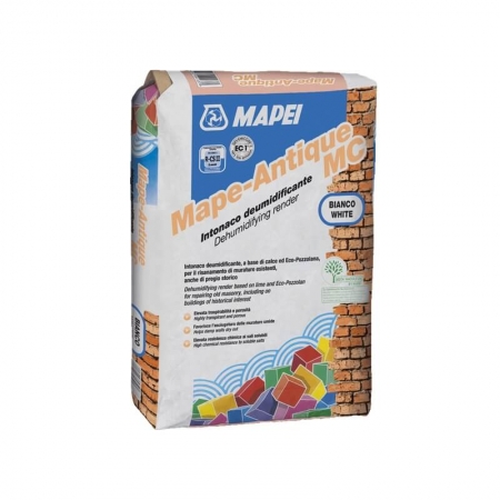 Restaurare cladiri patrimoniu - Mortar de asanare pe baza de var Mapei Mape Antique MC 25 kg